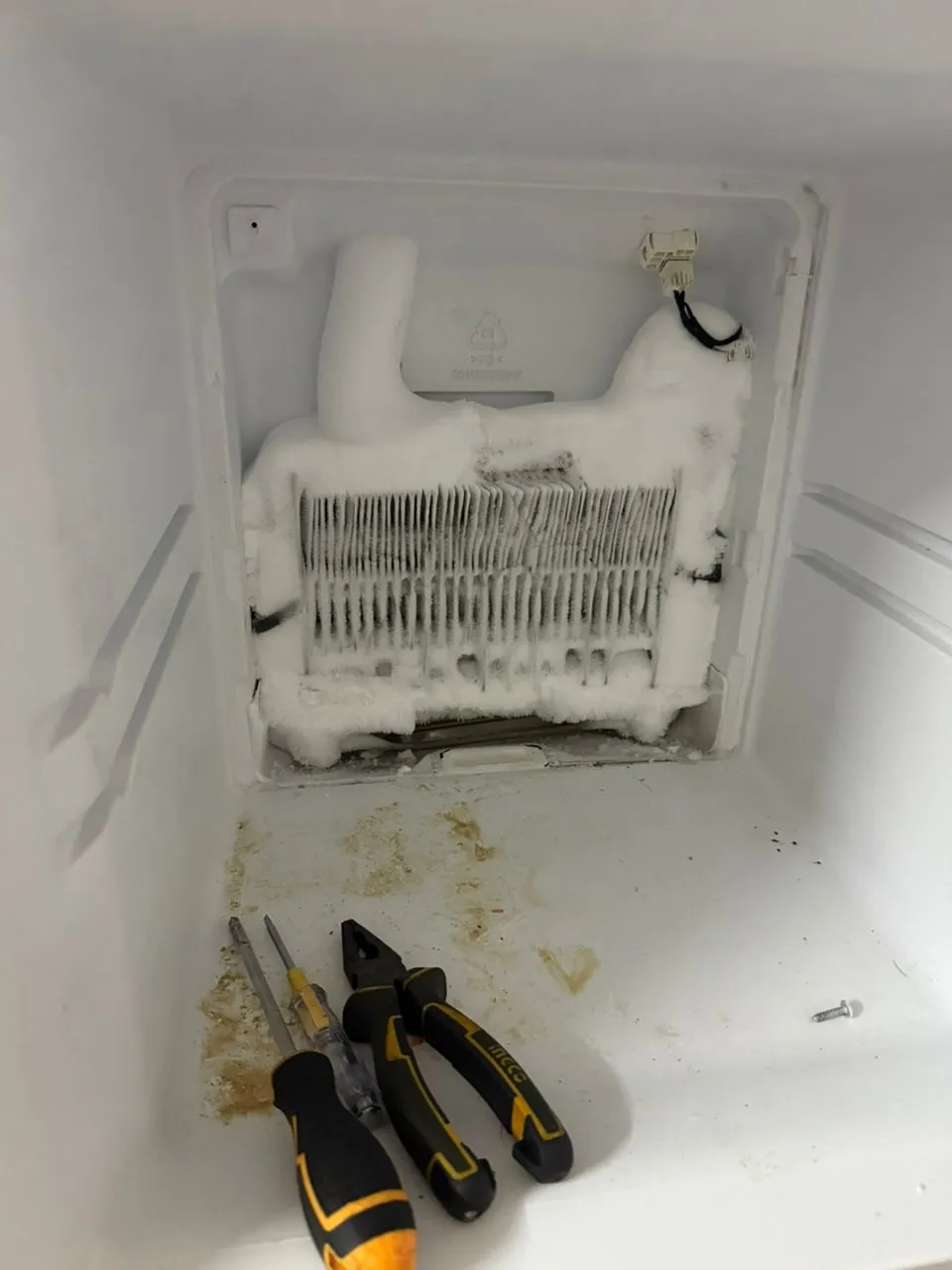 Freezer ice buildup repair